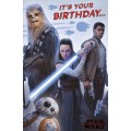 Поздравительная раскладная открытка Star Wars The Last Jedi General Birthday 